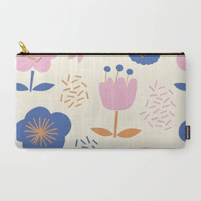 Carry-all PouchesCarry-all pouches are made from a durable canvas-like material—perfect for toiletries, art supplies, makeup and smaller electronics. Pouches are available in three sizes. The large is able to fit a tablet and includes an interior po…