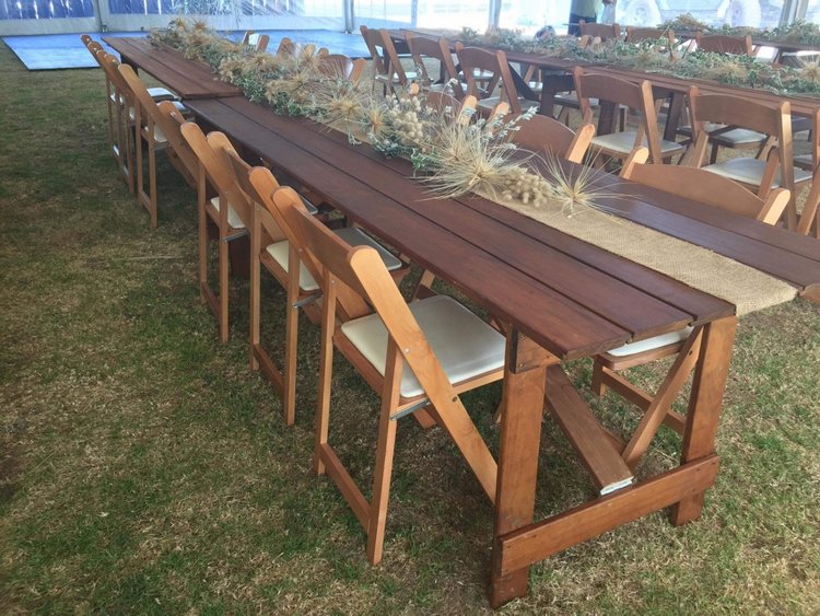 Rustic Trestle Tables