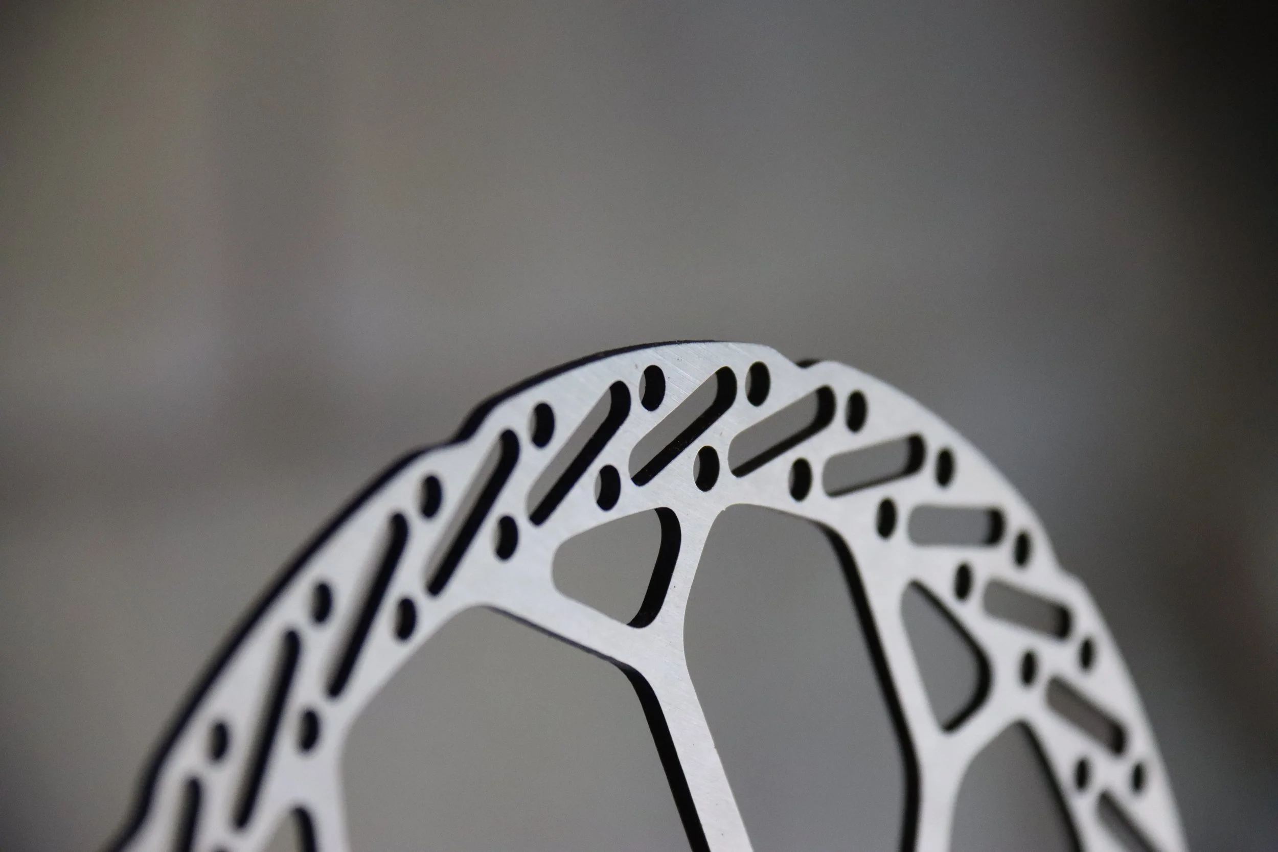 Close-up of Radic heavy duty disc brake rotor.