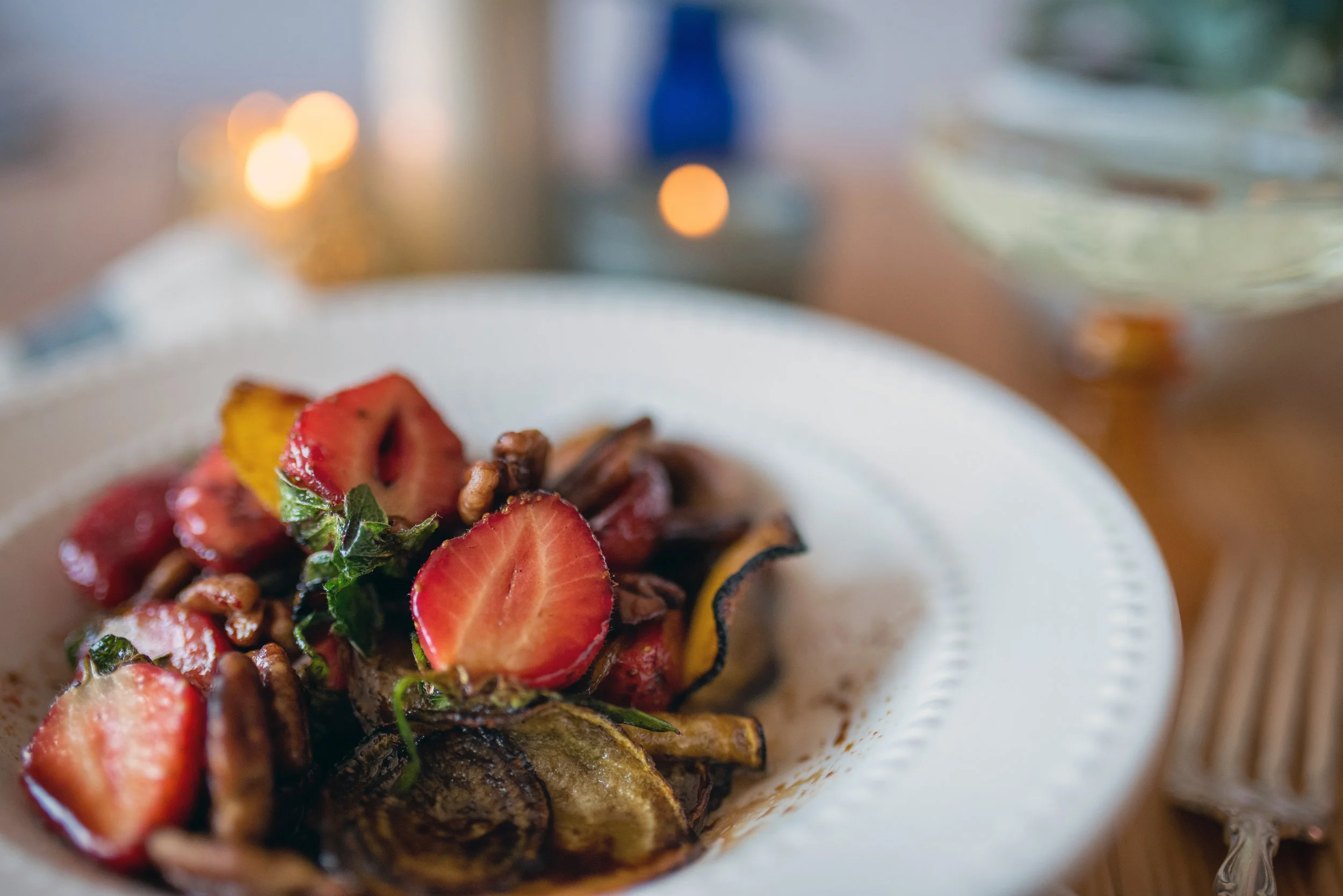 Strawberries with Golden Beets
