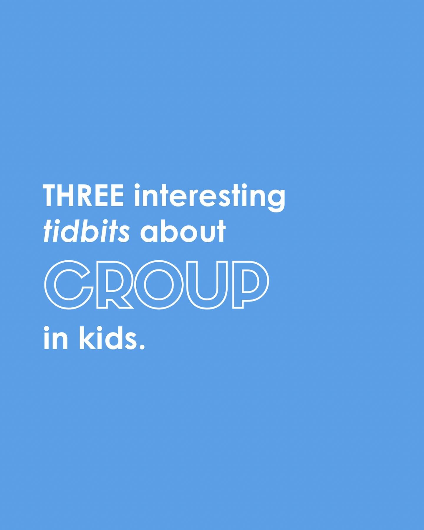 Croup and kids go together like peas and carrots &gt;&gt;&gt; 

Croup is super common for our little people. Some kids will get croup again and again, and others will be lucky enough to never experience the joys of a midnight wake up IYKYK 

Hands up