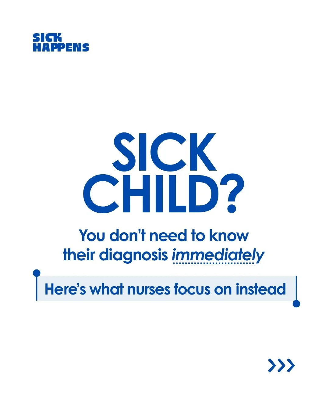 You do not need to know the diagnosis to care for your sick child properly.

Sure, diagnosis matters. Of course it does. But not always immediately.

There are a huge number of childhood illnesses out there. It is impossible to expect parents to pull