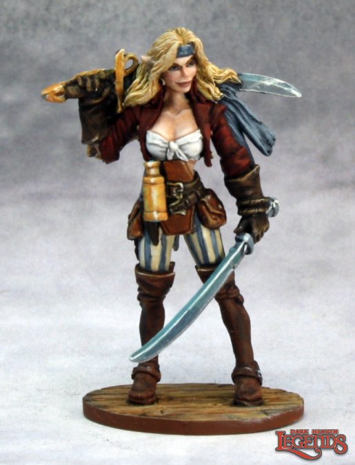 Different versions Female Pirate Bust Great Grimoire 4K Resin Miniature 5E Tabletop RPG Adrie Warhammer DnD Pathfinder D&D