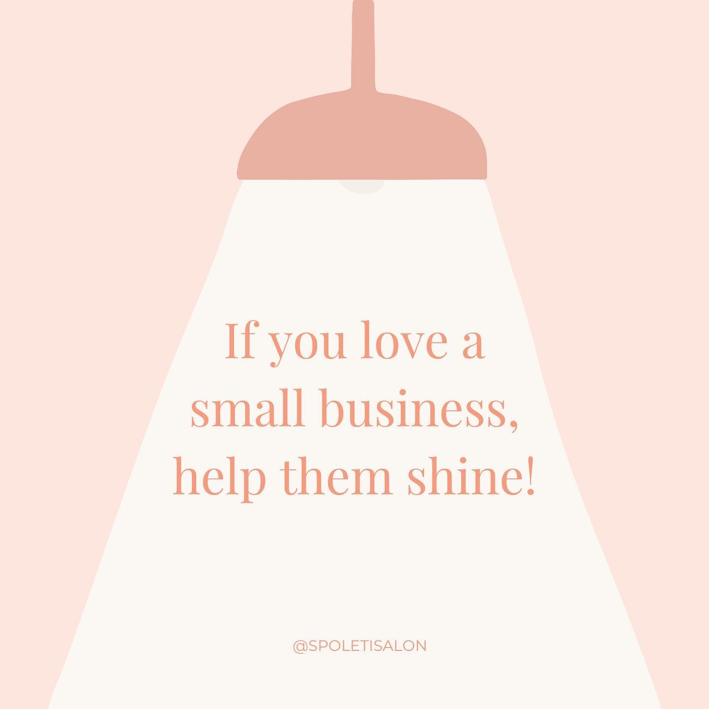 On Saturdays, we support small 💁&zwj;♀️ Your support is what helps small businesses shine! If you love a small biz, drop some encouragement for them in the comments ✨