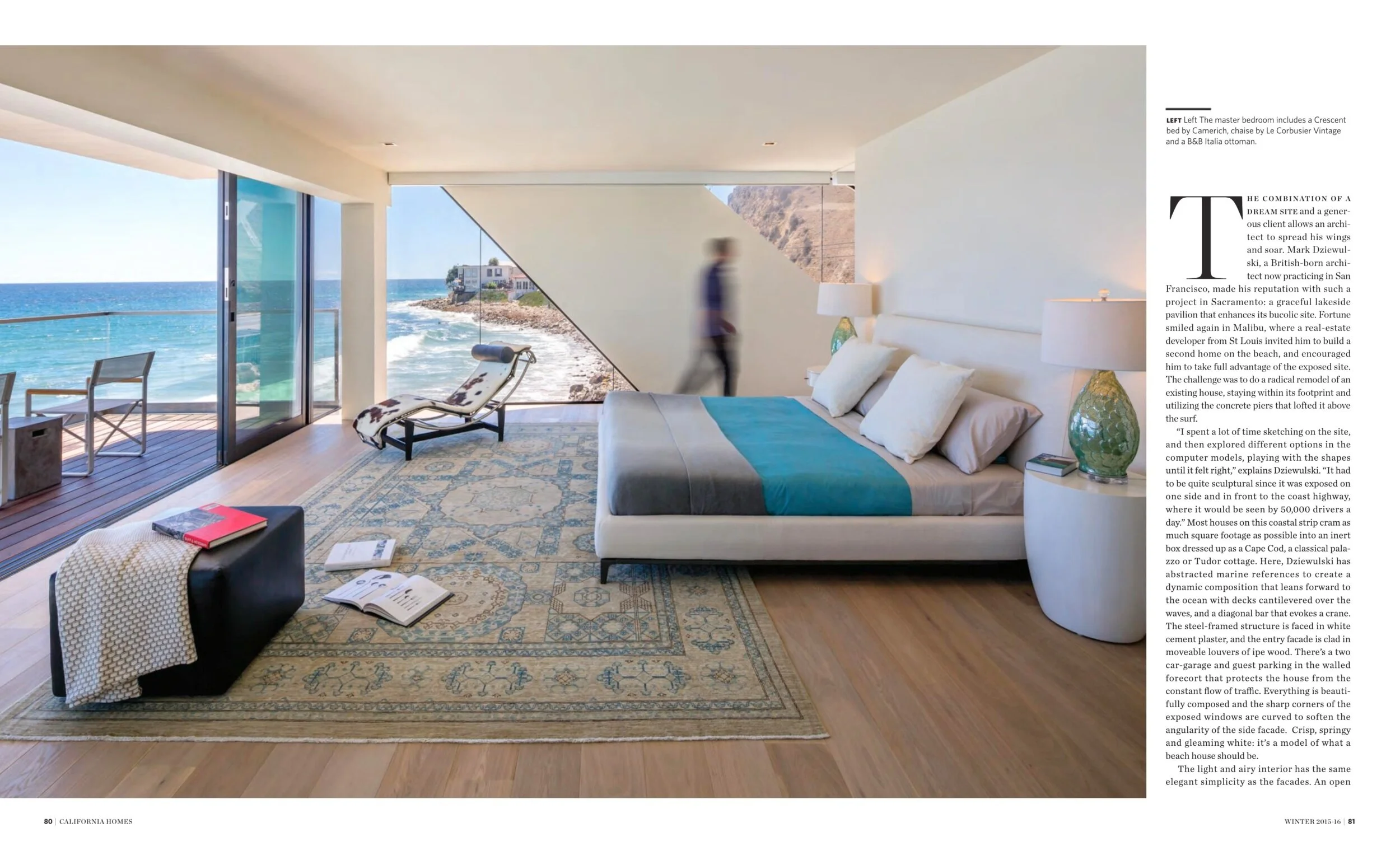 Crescent Bed featured in California Homes Magazines