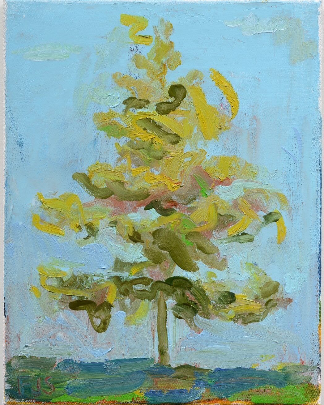 “Redwood Tree,” 14 x 11”, oil on canvas, 2024
One of the smaller ones from City of Trees.