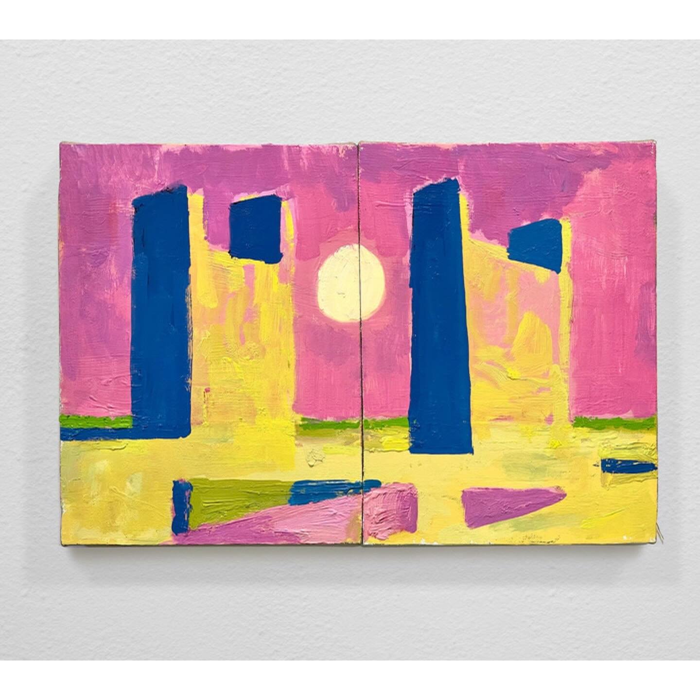 These two paintings, Tower Bridge Summer Sunset & Tower Bridge at Night, are currently on display at the @moncamuseum ‘s Enduring Landmarks exhibition through the month of August.
Both paintings are 12x18” diptychs in oil, both were c