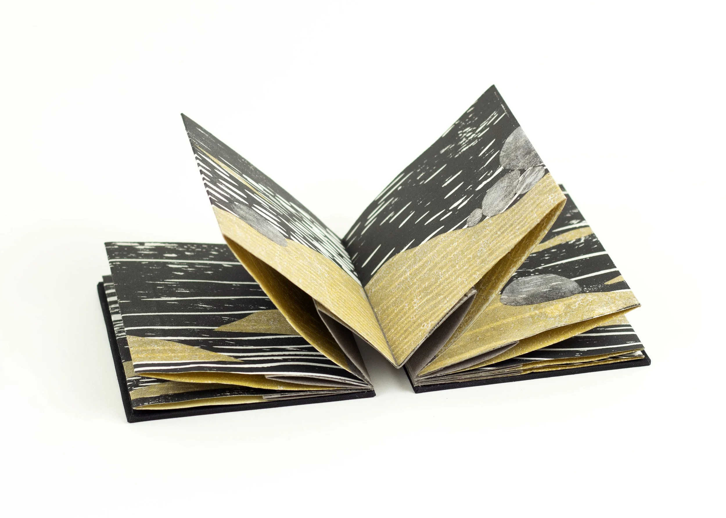 Worry stones for those not often thought of

2021
Closed: 5 in x 4.5 in x 0.75 in Open: 5 in x 27 in x 4.5 in
chine collé, woodcut, monoprint
