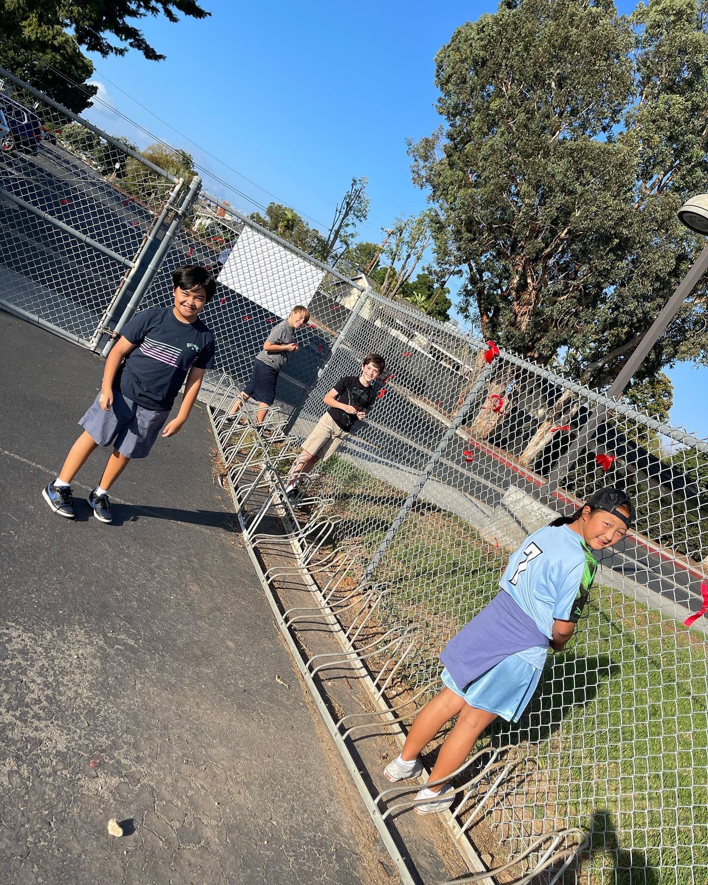 THANK YOU to ALL who came out to help us decorate with the red ribbons for Red Ribbon Week! The campus looked great this morning! We had Student Council members, PTO Board members and several parents &amp; families who came to help! We love our volun