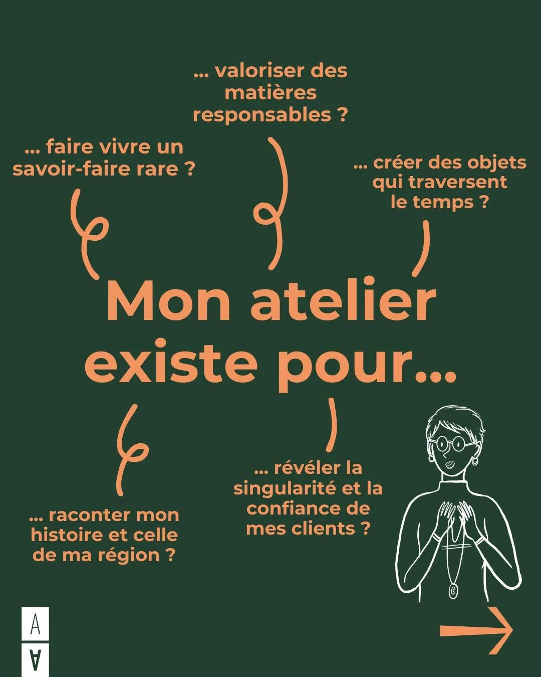 🤔 &ldquo;Mon atelier existe pour&hellip;?"

Pour vous pr&eacute;parer au prochain atelier d'expert anim&eacute; par Tiphaine Chouillet, fondatrice du @studio_la_racine, nous vous invitons &agrave; r&eacute;pondre &agrave; cette question.

💬 Pa