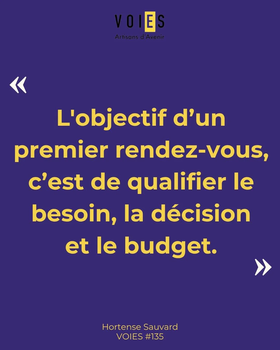 🎙️ Comment r&eacute;ussir un rendez-vous client ? Vous trouverez la r&eacute;ponse dans l'&eacute;pisode #135 du podcast VOIES !

💡 @solene_eloy, fondatrice de @latelierdumur et @hortensesauvard, fondatrice de @ouiaremakers et cr&eacute;atrice de t