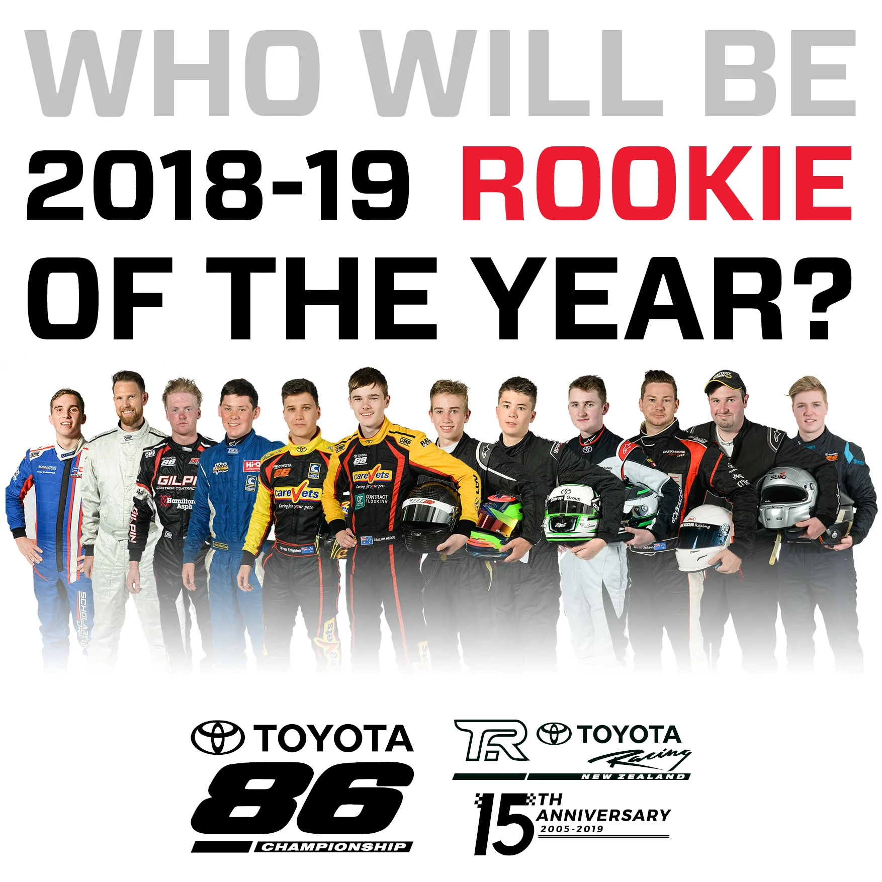 Toyota 86 Championship Rookie of the year - Facebook and Instagram post