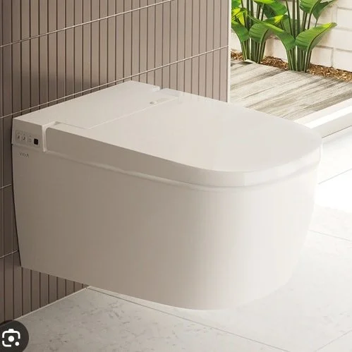 Wall hung smart toilet!

Features &amp; benefits
Built in dryer
Easy clean technology for ease of cleaning
Remote control for hands free use
Electronic built in bidet
Built in Odour filter
Heated soft close seat for extra comfort
Hidden fixings for a