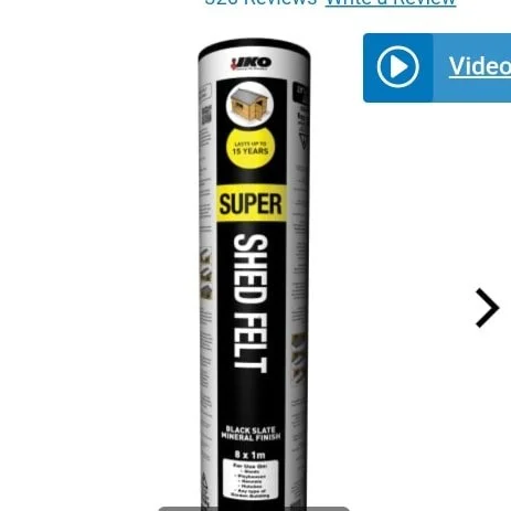 Don't miss out!
Shed felt just £15 a roll!
