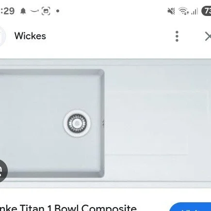 We have some amazing deals in store on sinks!

Like this white composite, only &pound;85!!!