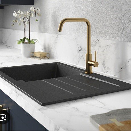 Better than half price...black granite composite sink, only &pound;150