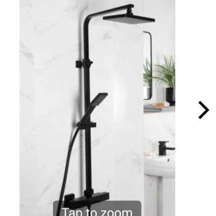 New in!!

Black thermostatic shower only &pound;125