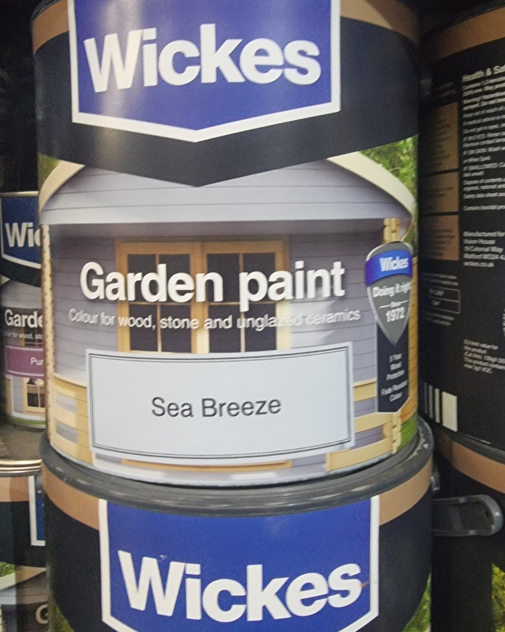 Why not grab some of our amazing garden paints, perfect for those Bank Holiday weekend projects!

Brand new Cuprinol and Wockes garden paint
2.5l &pound;10 or 3 for &pound;25  1l &pound;5 3 for &pound;12