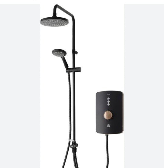 This black and brass electric shower is absolutely beautiful, only &pound;170 while stocks last