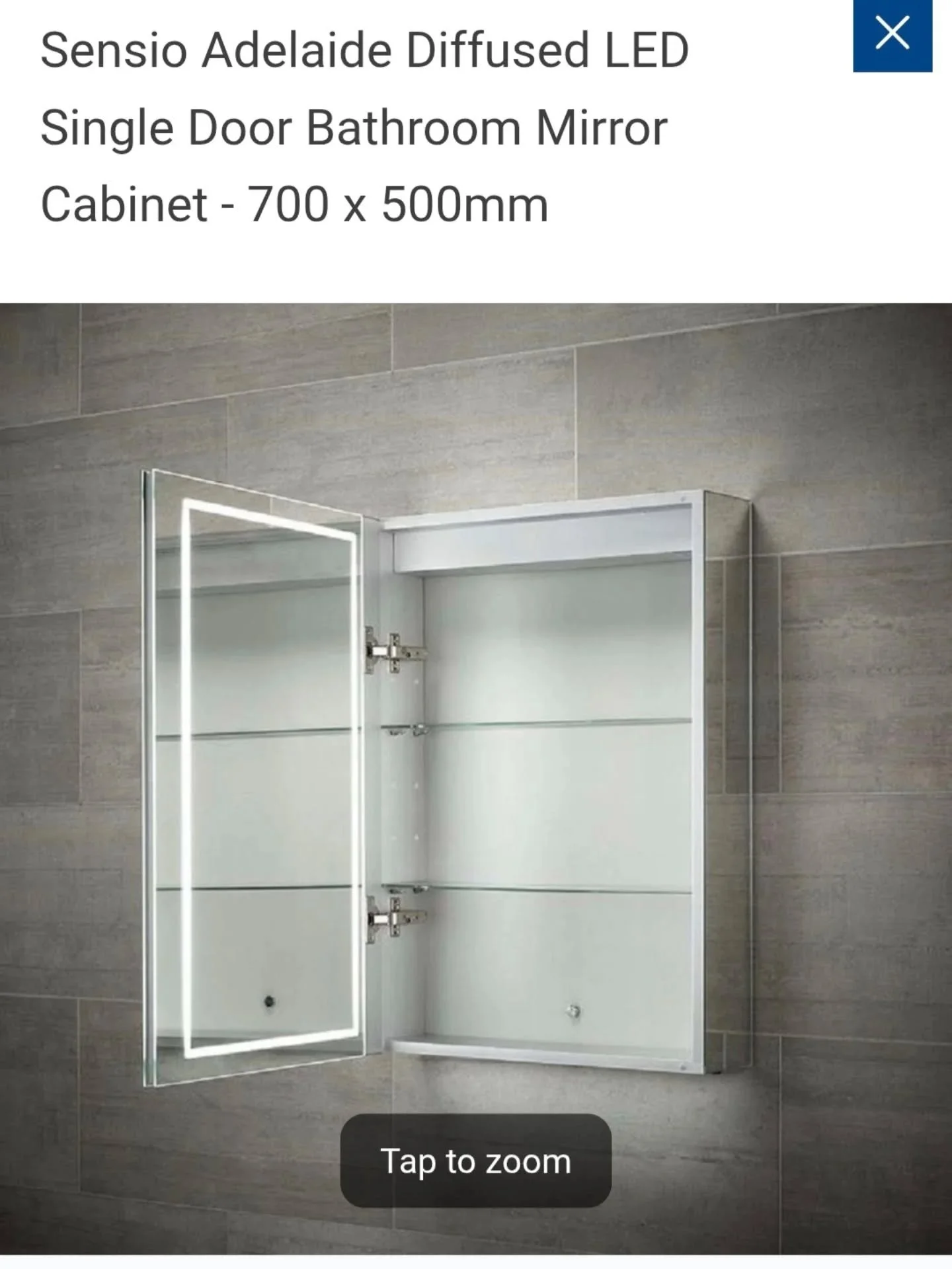 LED mirror cabinet half price just &pound;200!