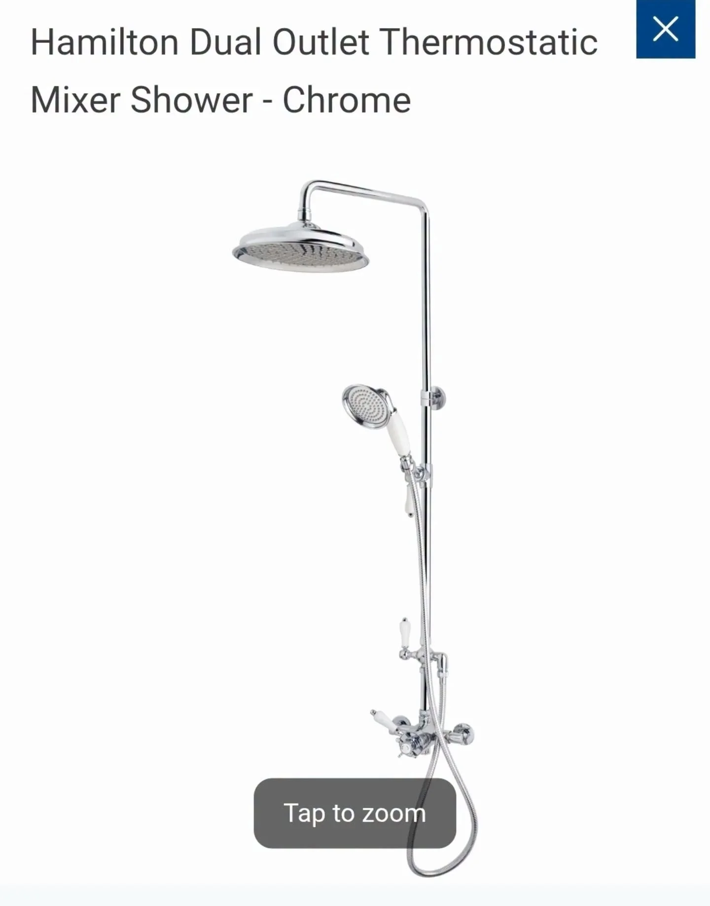 Hamilton thermostatic shower, better than half price just &pound;125!