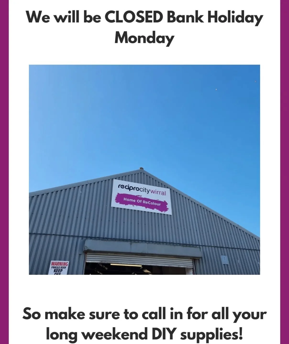 Procrastination station: call in today or tomorrow to grab supplies and pretend you're a DIY expert over the long weekend!