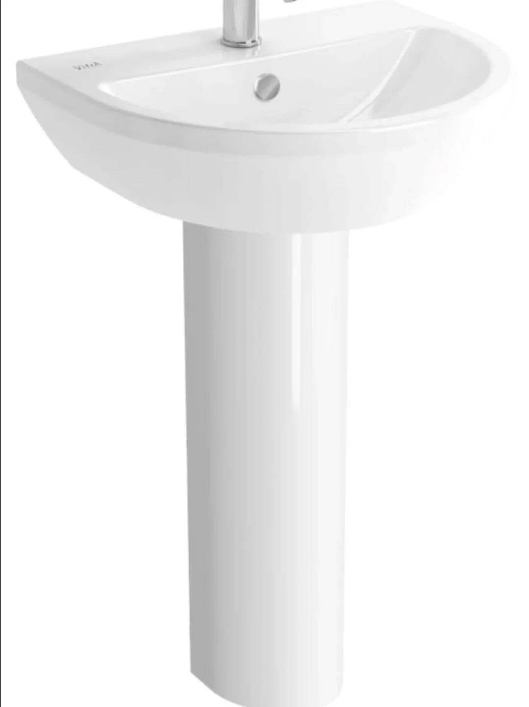 Chennai 1 Tap Hole Basin &amp; Full  Pedestal - 550mm just &pound;60