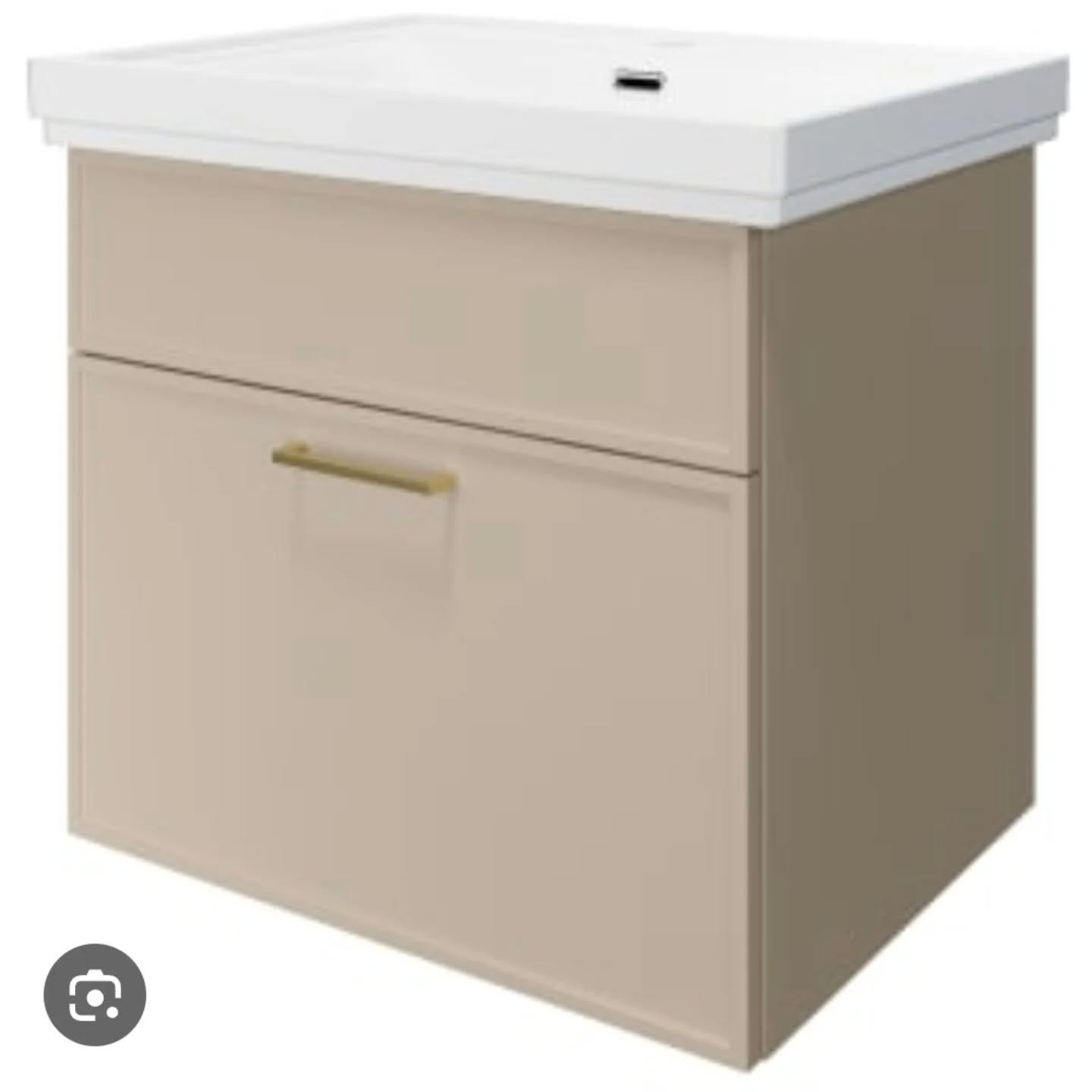 Haven Macadamia Wall Hung Vanity Unit &amp; Haven Basin - 579 x 600mm

Better than half price at just &pound;220!