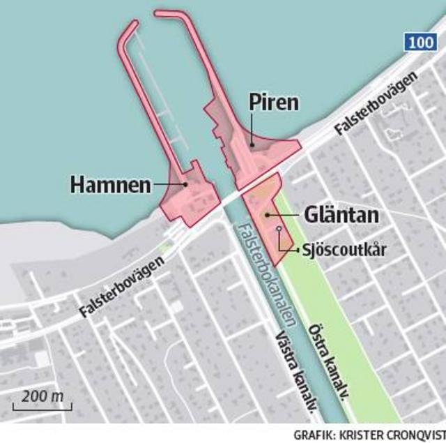 Kanalprojektet är indelat i de tre etapperna Gläntan, Piren och Hamnen där Gläntan utgör den första..jpeg