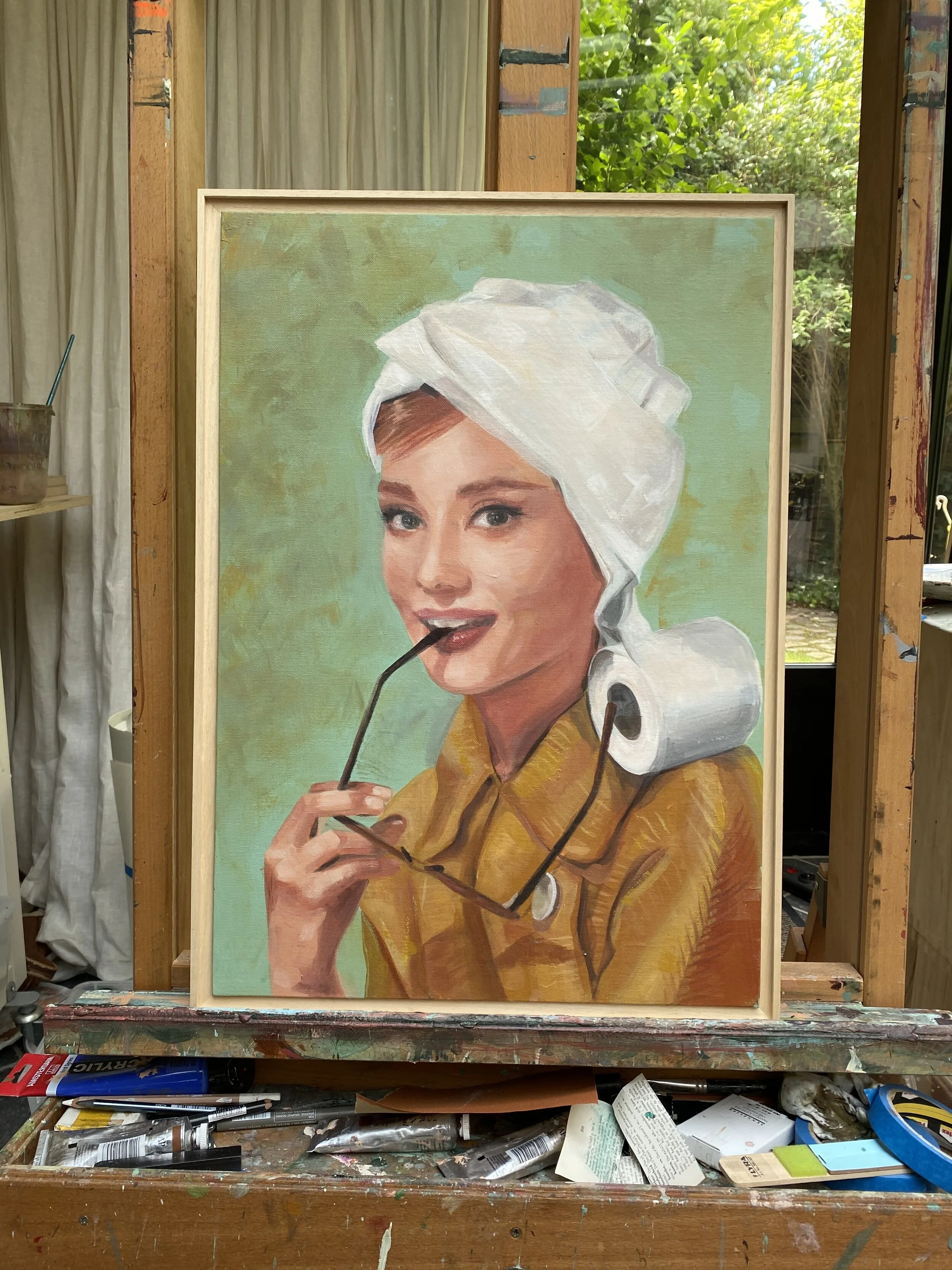 Audrey on the easel.jpg