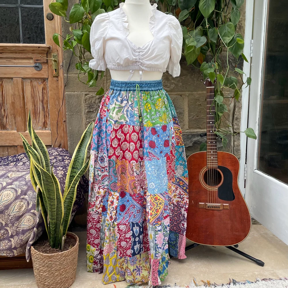 Maxi Wrap Hippie Wrap Skirts Patchwork Skirt Hippie Skirts Twin