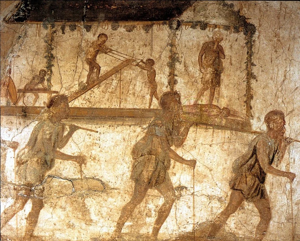 Fig. 2.29: Wall painting of carpenters, Pompeii. 1st century CE.