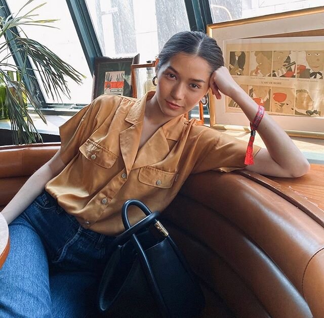 Lovely @violettewautier in Classic Notched shirt. (Yellow Gold) #R&auml;llyPeople #R&auml;llyClassicNotchedshirt