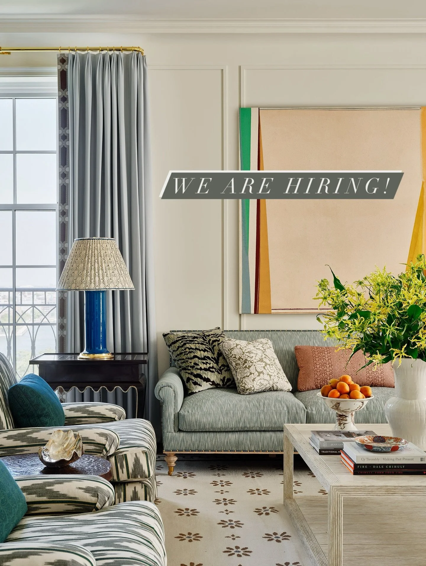We are looking for an experienced interior designer to join our team! Link in bio for job description. Please email your application to lucy@lucydoswellinteriors.com 📩