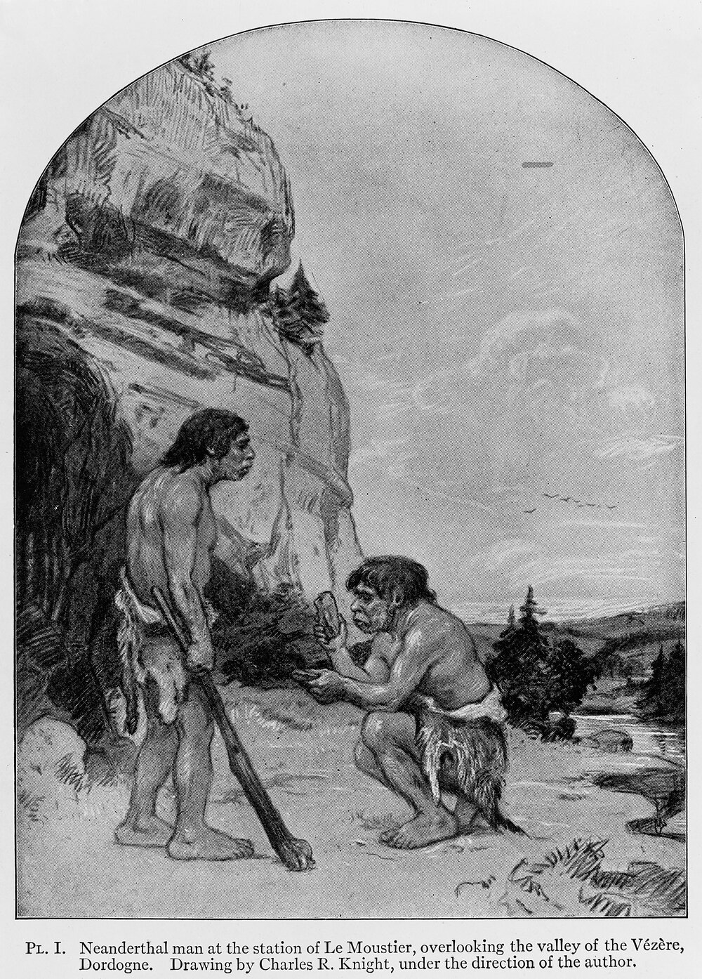Drawing of Neanderthal Man