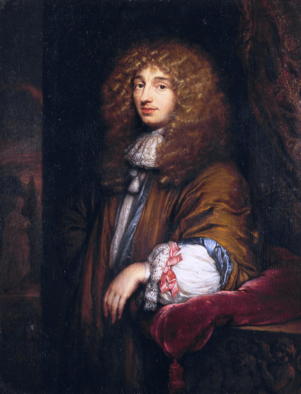 Caspar Netscher: Portrait of Christiaan Huygens