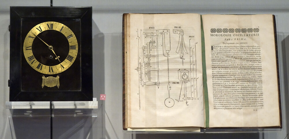 Spring-driven pendulum clock, designed by Huygens, built by instrument maker Salomon Coster (1657)