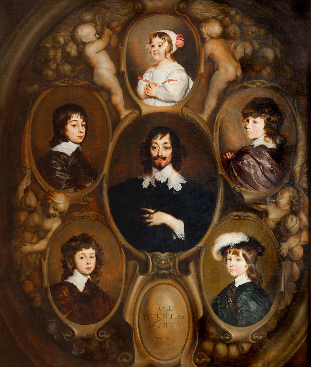 Adriaen Hanneman: Portrait of Constantijn Huygens (1596-1687) and his Five Children