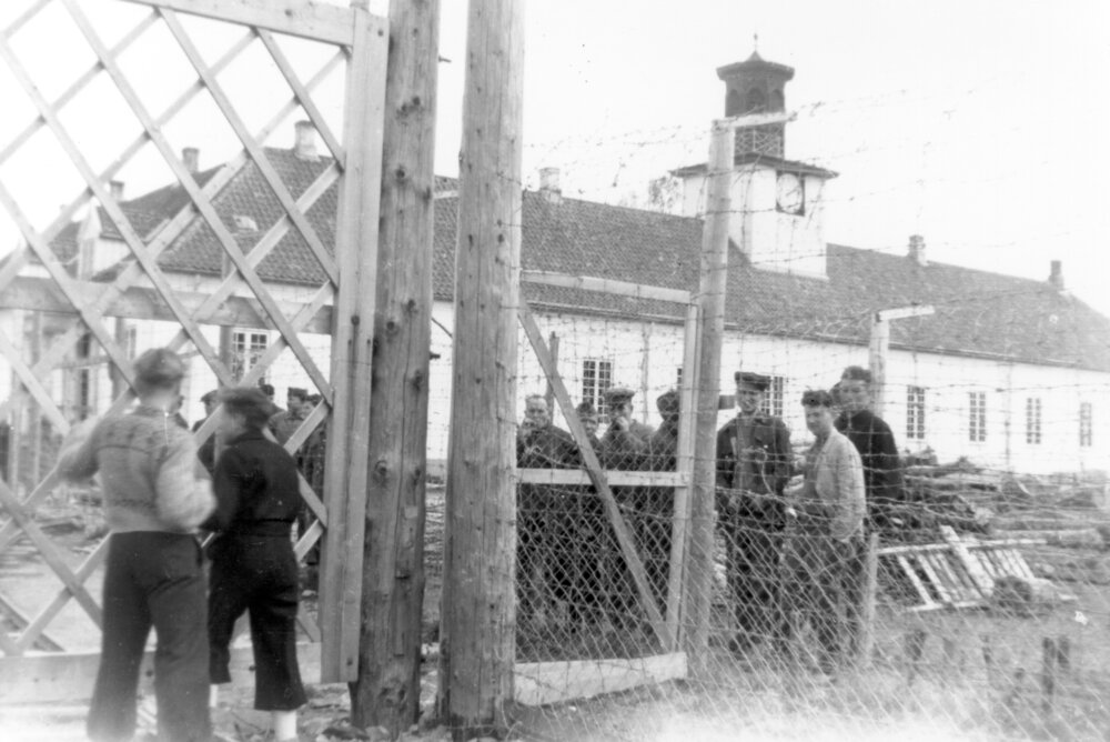 Prisoners in Falstad concentration camp, Norway 1945
