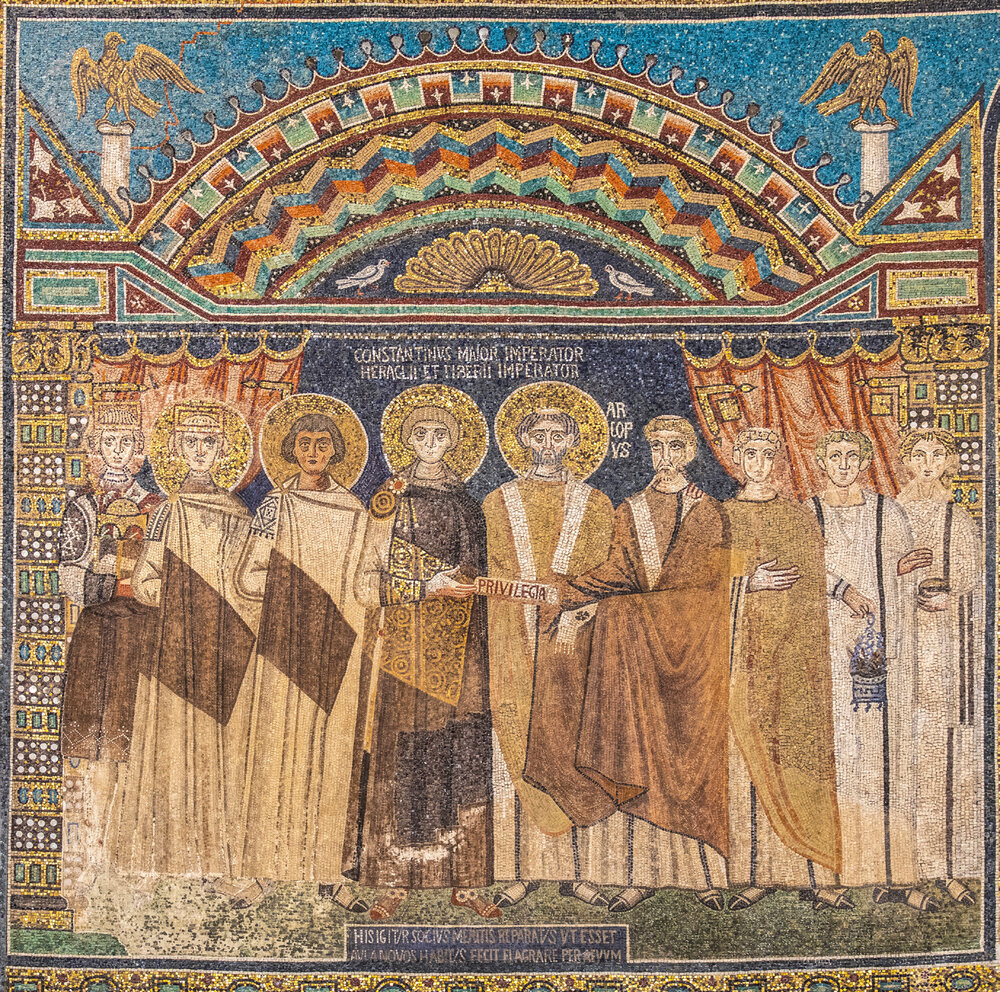 The mosaic panel in S. Apollinare in Classe 