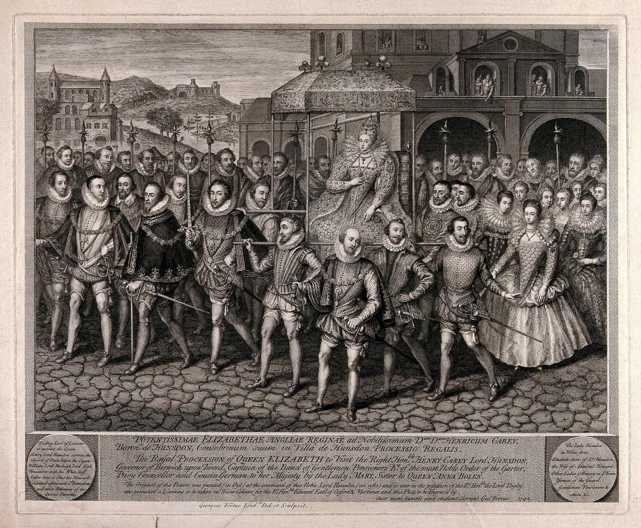 The visit of Queen Elizabeth I to Lord Hunsdon (for his marriage at Blackfriars in 1600)