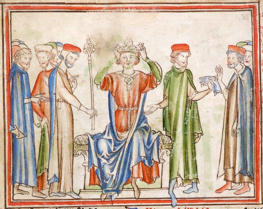 13th-century version of Harold's crowning in January 1066.