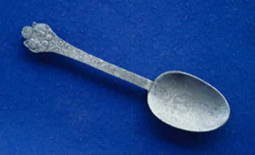 A pewter spoon