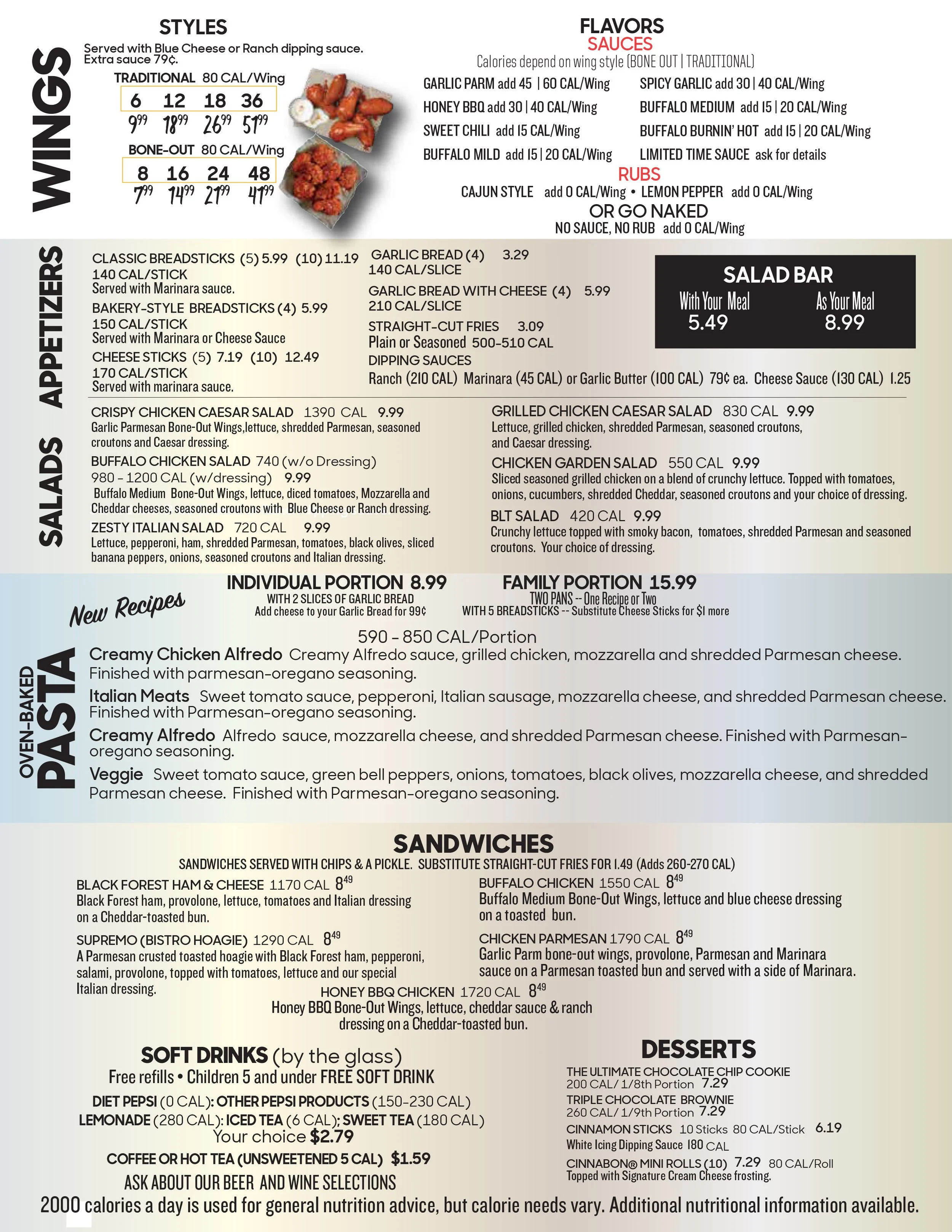 Pizza Pizza Hut Menu