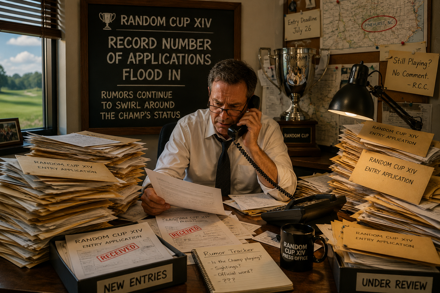 APPLICATIONS FLOOD IN AMID VACANCY RUMORS: Committee Buried as Field Speculates on Missing Champion