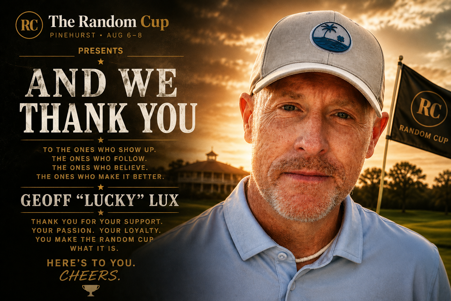 RANDOM CUP HONORS ITS MOST LOYAL UNOFFICIAL AMBASSADOR