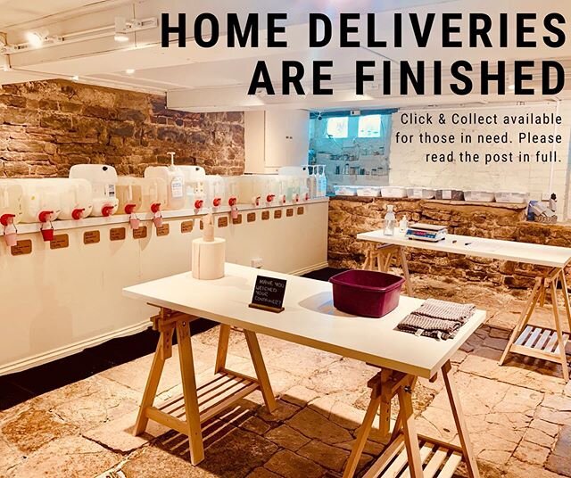 Due to a massive reduction in people requiring home deliveries, the new shop being open with much more space, and changes in government guidelines, we&rsquo;re now stopping home deliveries on Wednesday&rsquo;s. From next week will be opening up the s