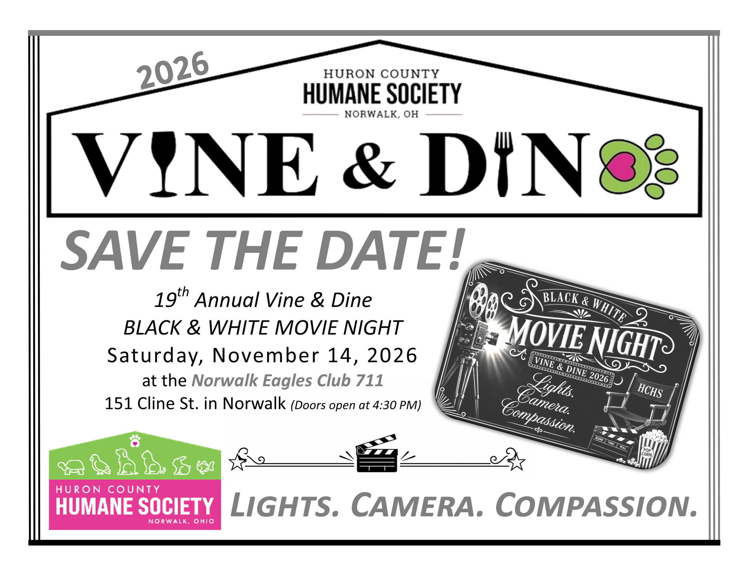 Flier Black and White Movie Night Save the Date.png