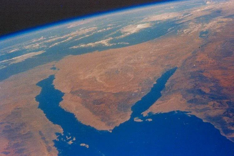 Sinai Peninsula by satellite