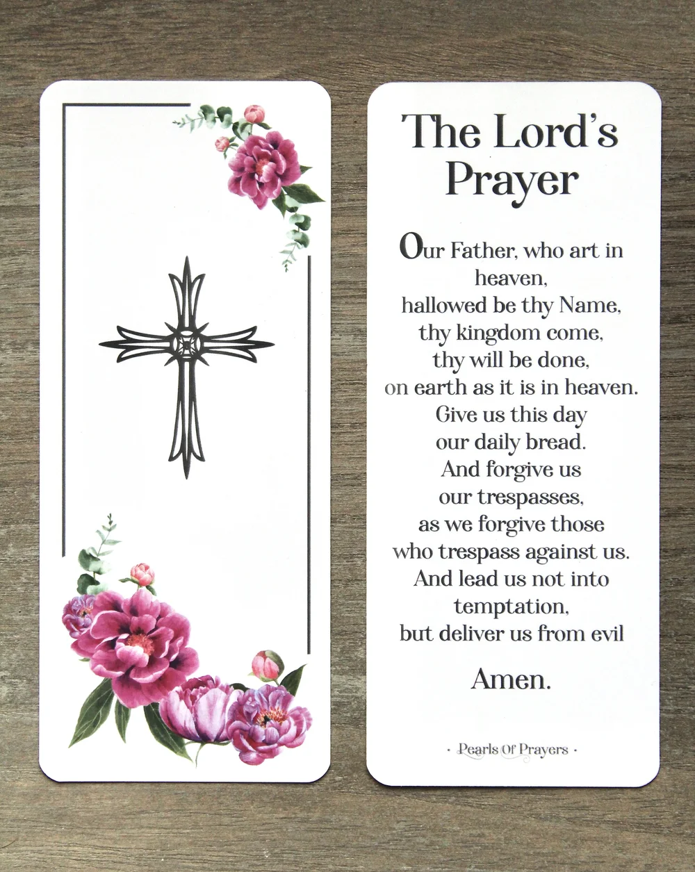 the lord s prayer card bookmark pearls of prayers